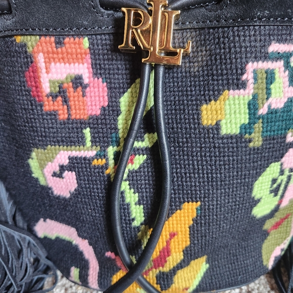Ralph Lauren Embroidery and Suede Crossbody Bag - LIKE NEW - Picture 3 of 11